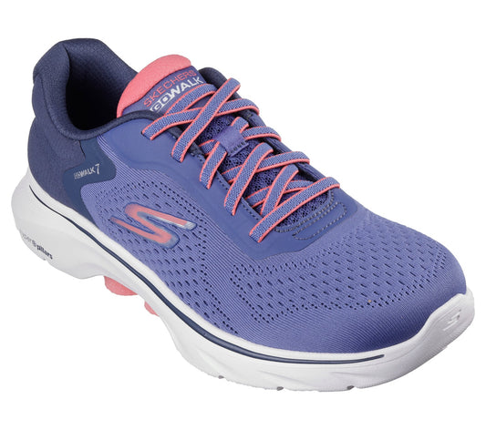 Skechers Women's 125215/NVCL GO WALK 7 - Cosmic Waves Trainers Navy Coral