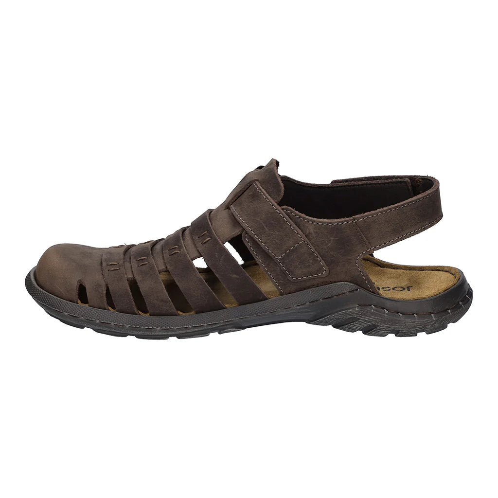 Josef Seibel Men's Logan 70 Leather Sandals Mocca Brown