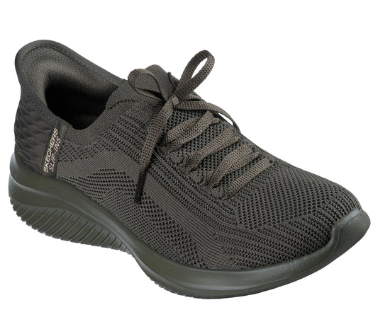 Skechers Women's 150447/OLV Slip-ins: Ultra Flex 3.0 - Pure Color Trainers Olive Green
