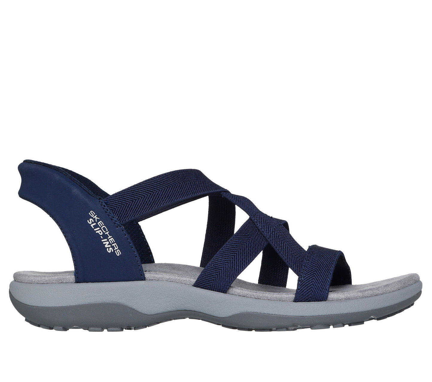 Skechers Women's 163460/NVY Slip-ins: Reggae Slim - Stretch Flex Sandals Navy Blue