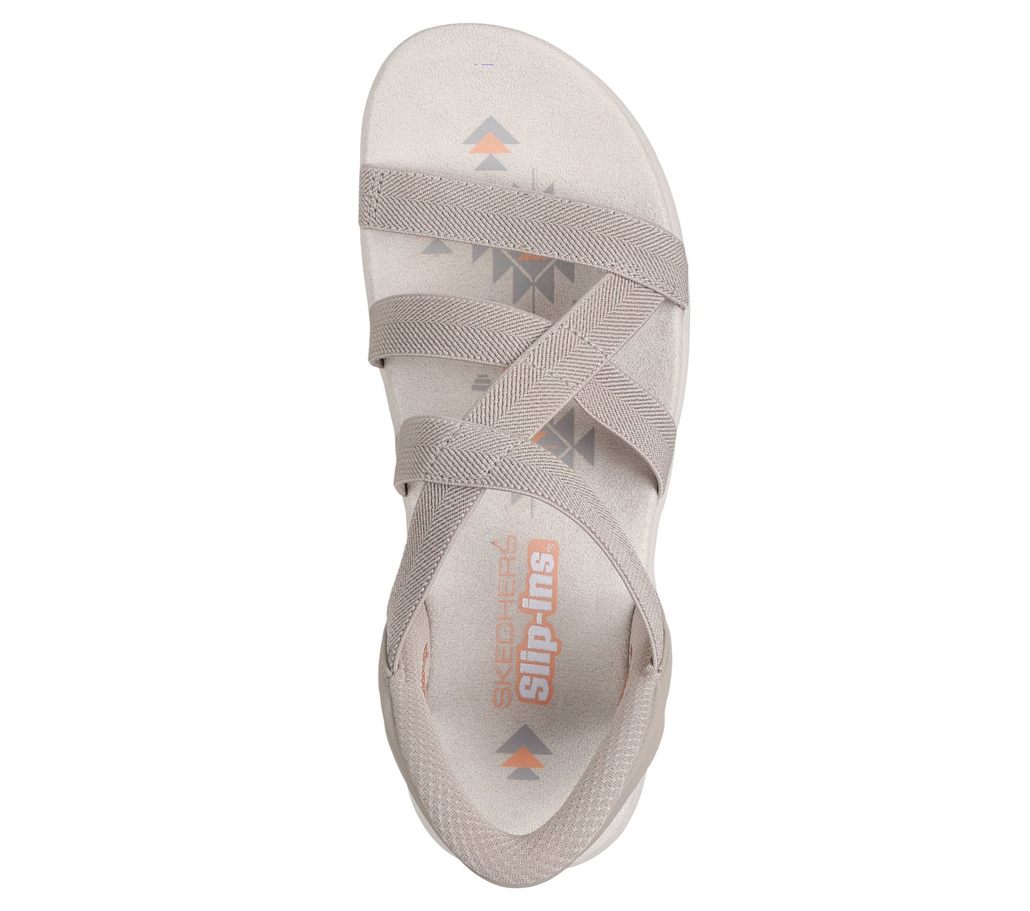 Skechers Women's 163460/TPE Slip-ins: Reggae Slim - Stretch Flex Sandals Taupe