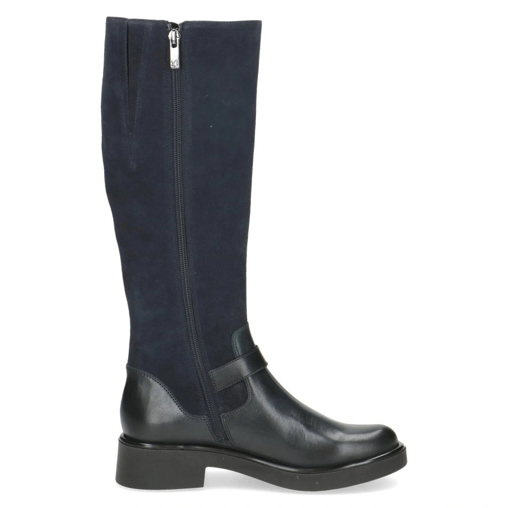 Caprice Women's 9-25504-43 Leather Knee High Boots Ocean Blue