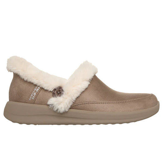 Skechers Women's 168114/TPE Cozy Escape Slip Ins Slippers Taupe