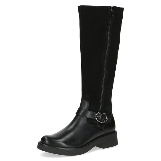 Caprice Women's 9-25504-43 Leather Knee High Boots Black