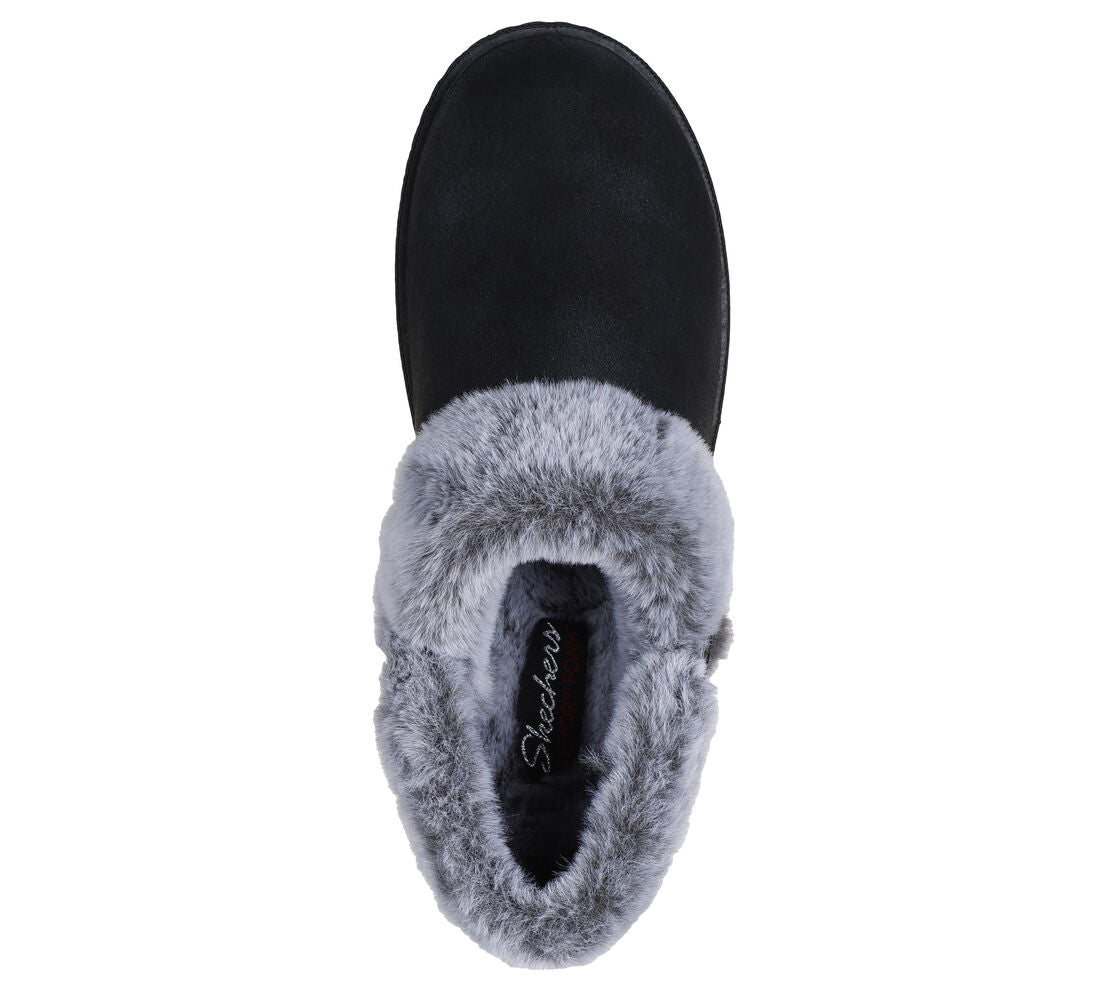 Skechers Women's 169010/BLK Cozy Campfire - French Toast 2 Slippers Black