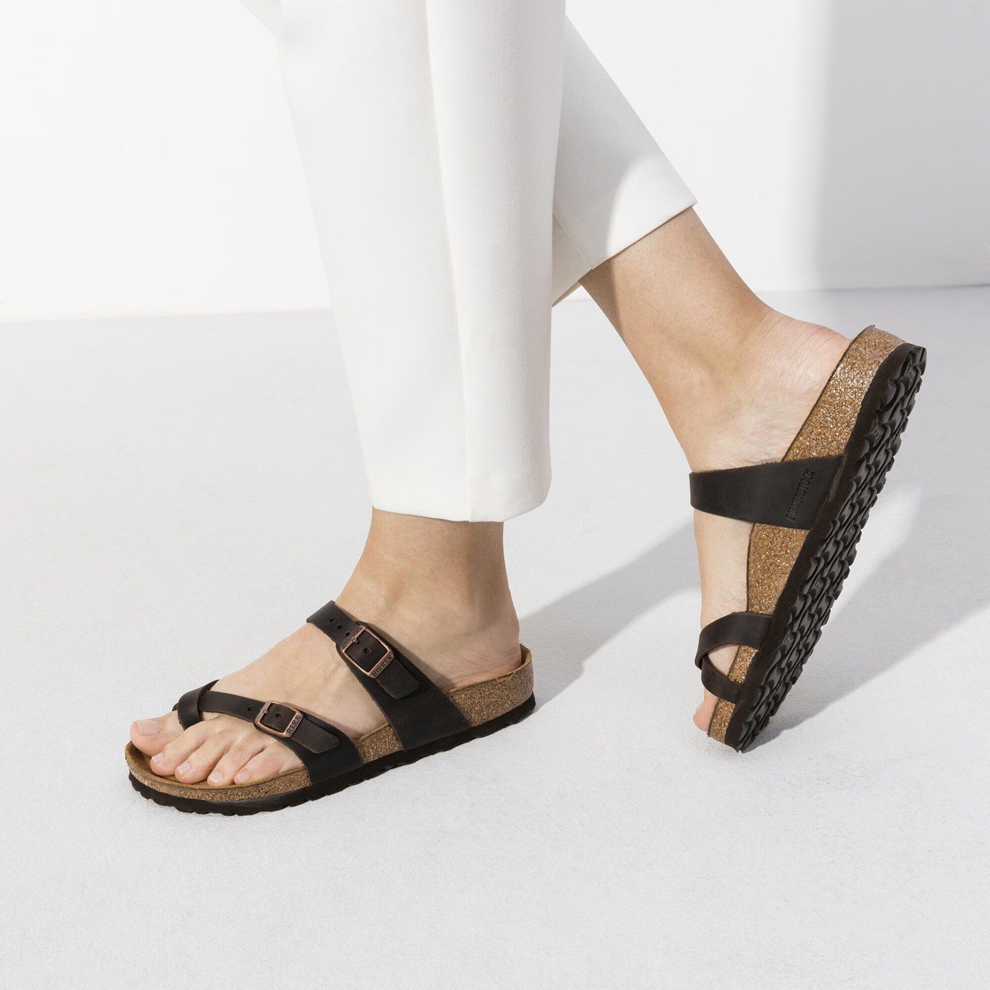 Birkenstock Women's Mayari Oiled Leather Sandals Habana Brown