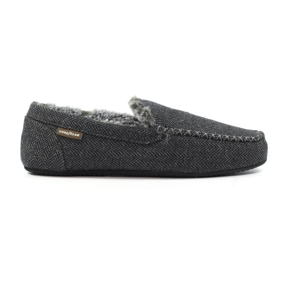 Lunar Men's Lazy Dogz KMA005 GR Hendrix Grey Slipper
