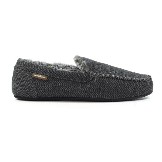 Lunar Men's Lazy Dogz KMA005 GR Hendrix Grey Slipper