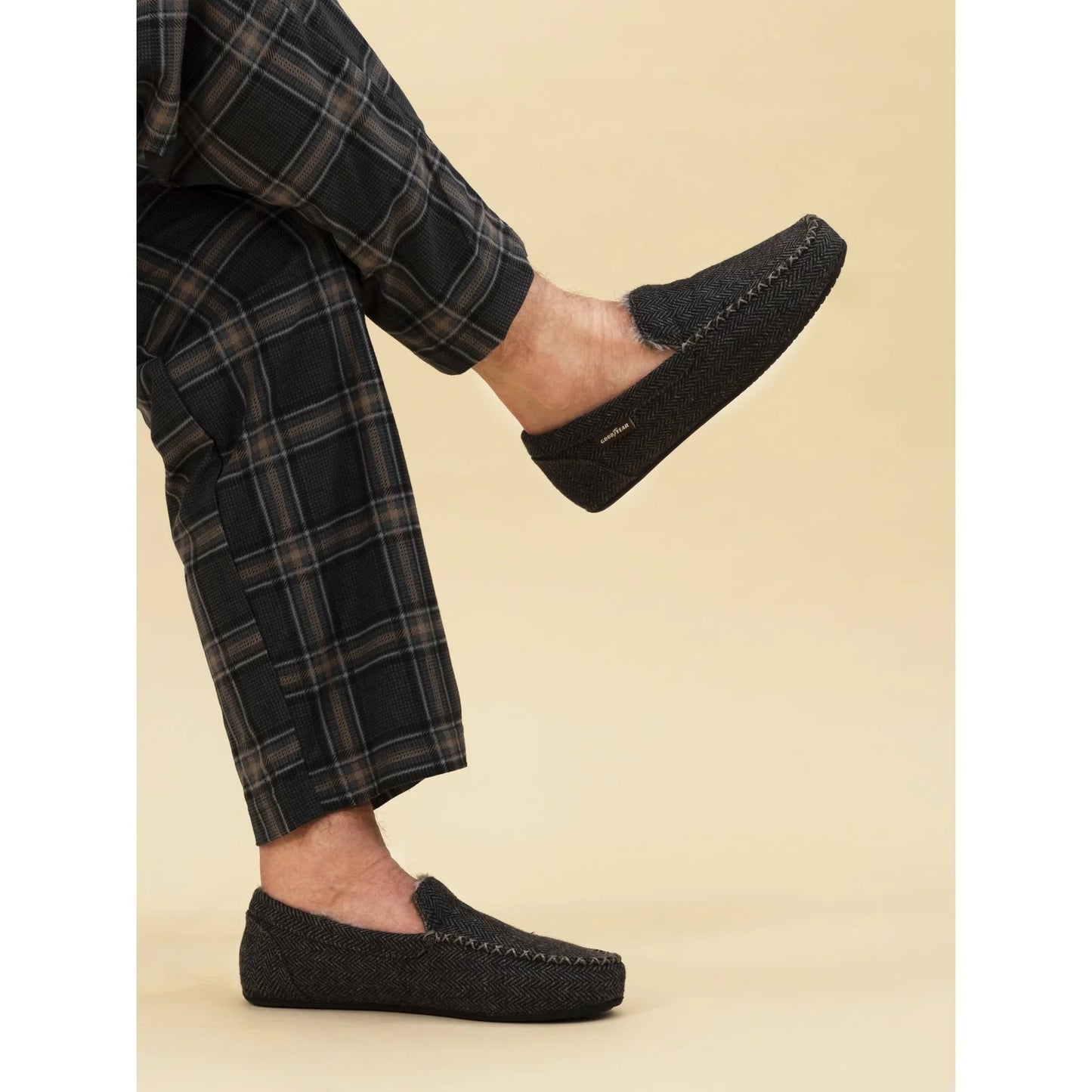 Lunar Men's Lazy Dogz KMA005 GR Hendrix Grey Slipper