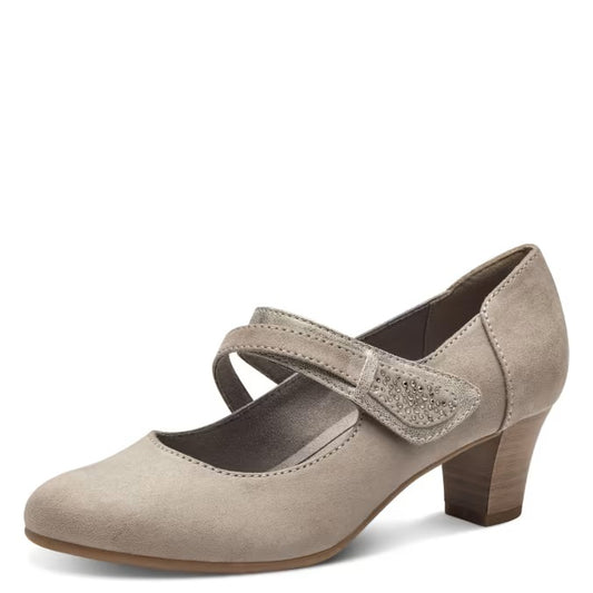 Jana Women's 8-24464-42 Softline Heel Pumps Shoes Stone