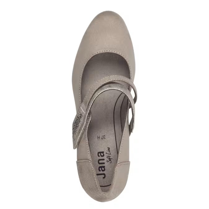 Jana Women's 8-24464-42 Softline Heel Pumps Shoes Stone