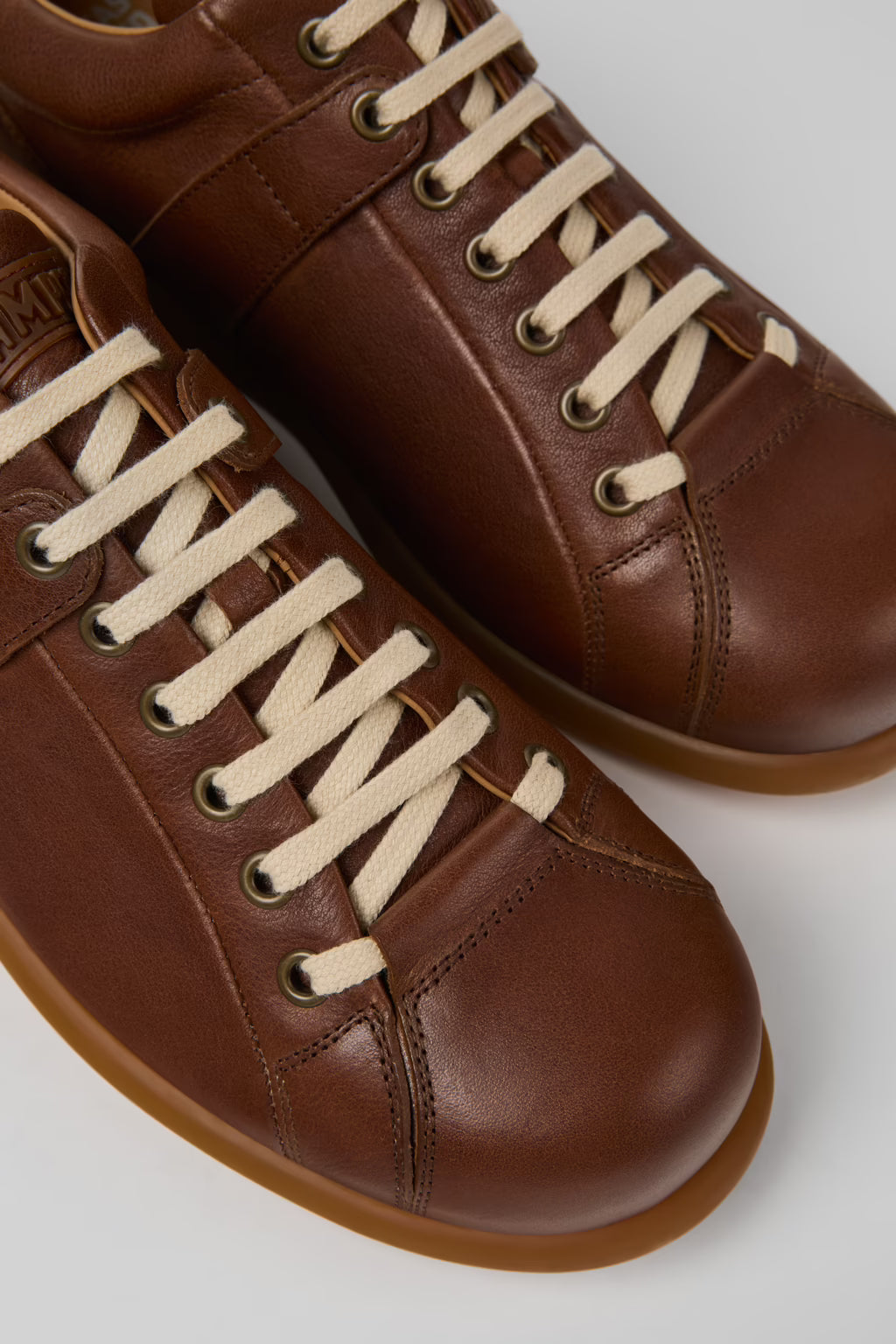 Camper Men's 17408 Pelotas Ariel Leather Sneakers Brown