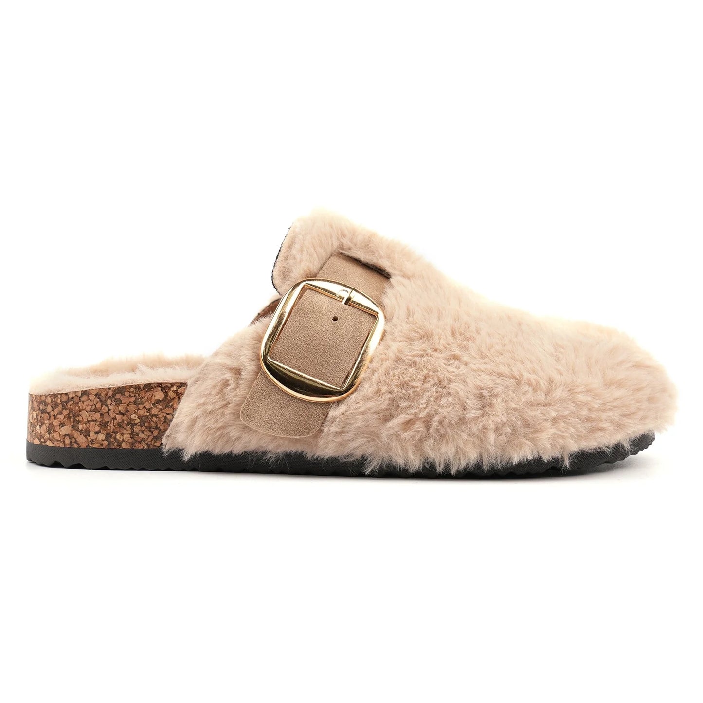 Lunar Women's KLC002 Rhianna Beige Mule Slipper