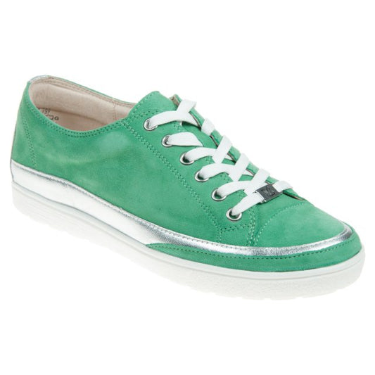 Caprice Women's 9-23654-42 Casual Leather Trainers Green Suede