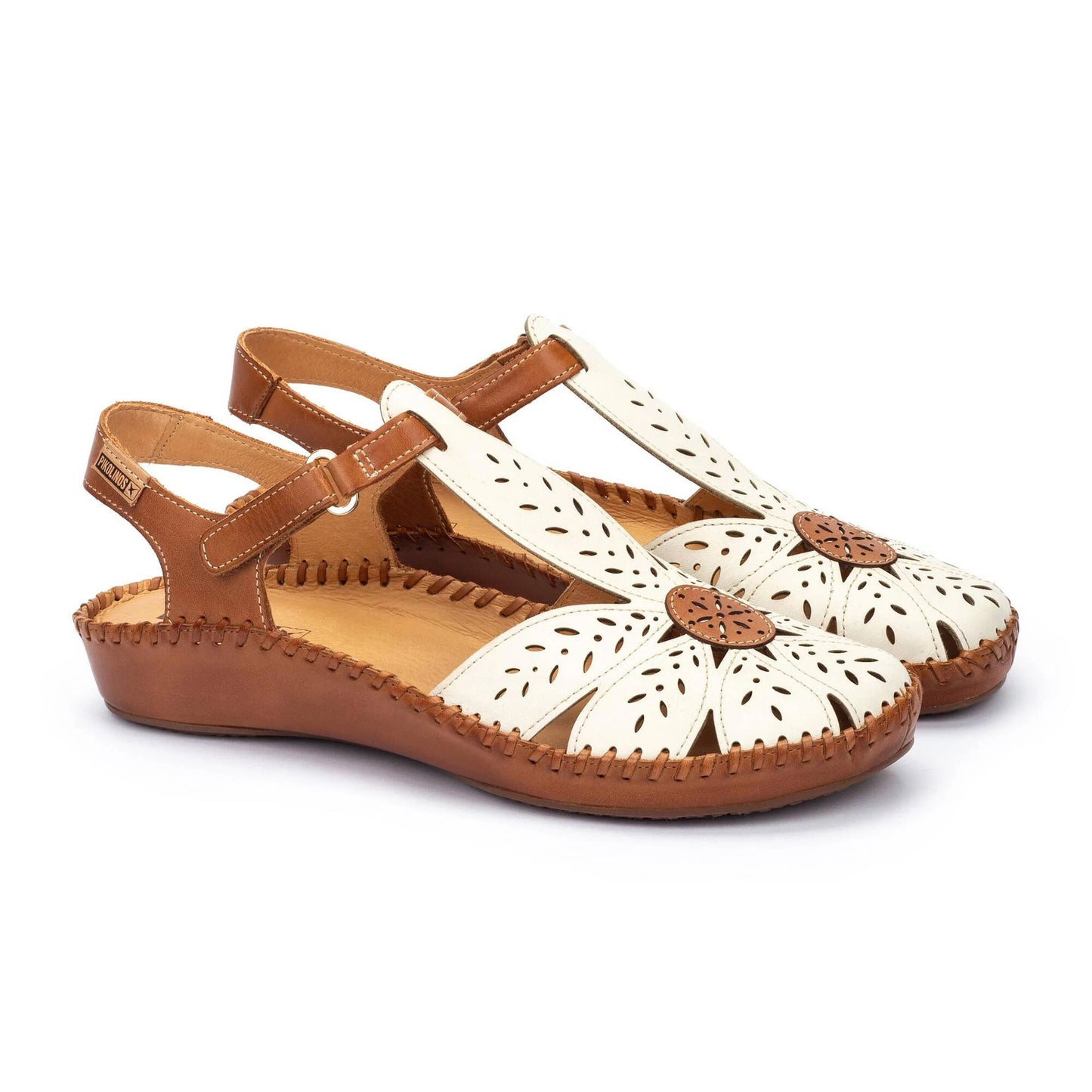 Pikolinos Women's P. Vallarta 655-0841C1 Leather Sandals Nata Beige