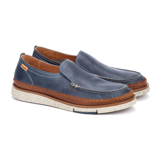 Pikolinos Men's San Juan M6L-3085C1 Leather Moccasin Shoes Blue