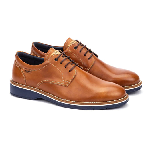 Pikolinos Men's Carlet M6W-4311 Leather Lace-Up Shoes Brandy Brown