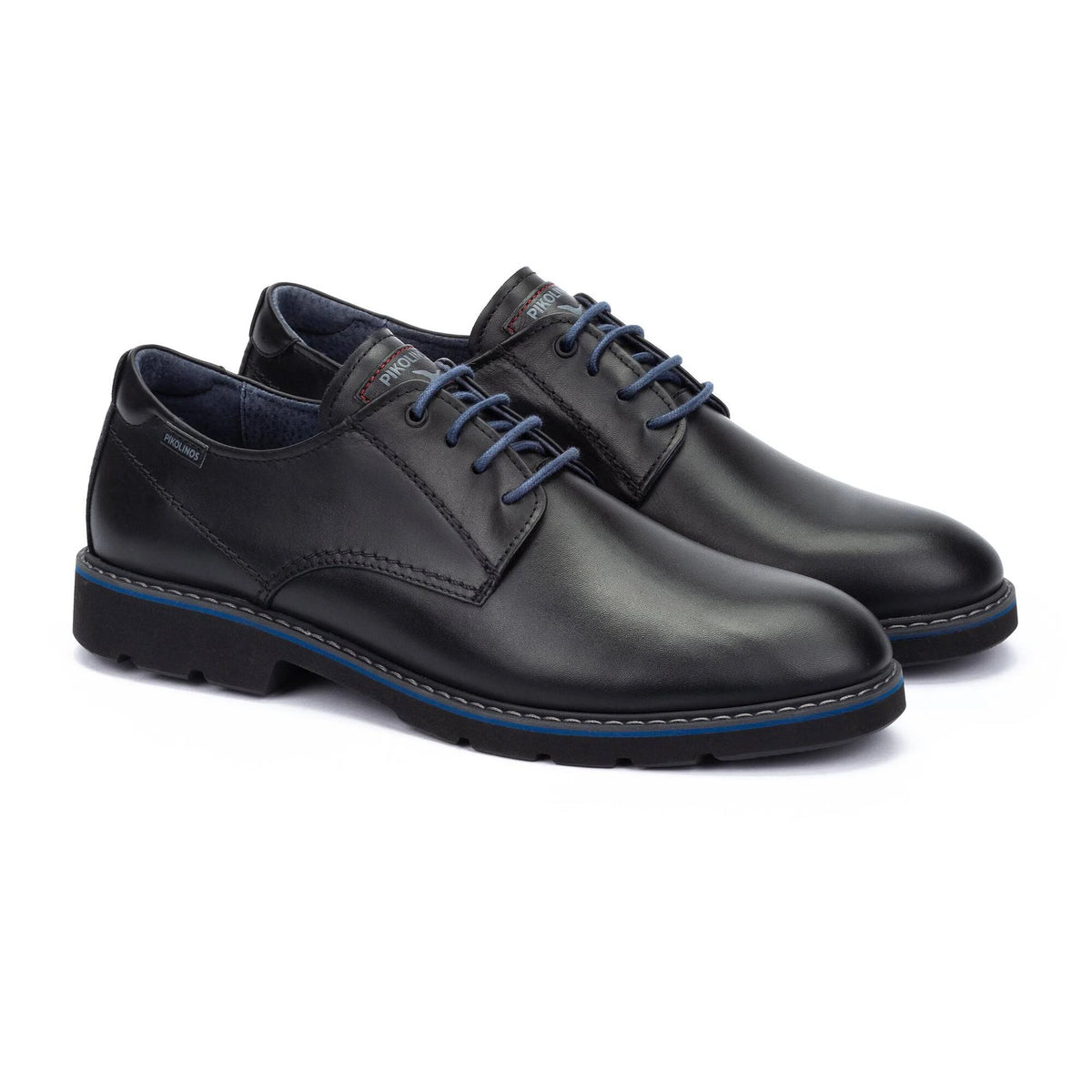 Pikolinos Men's Alarcon M7D-4289 Leather Lace-Up Shoes Black