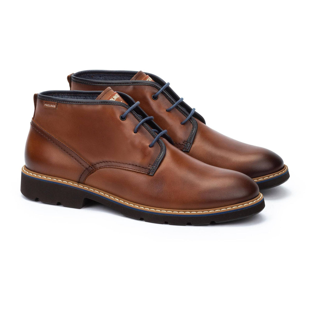 Pikolinos Men's Alarcon M7D-8054C1 Leather Lace-Up Ankle Boots Cuero Brown