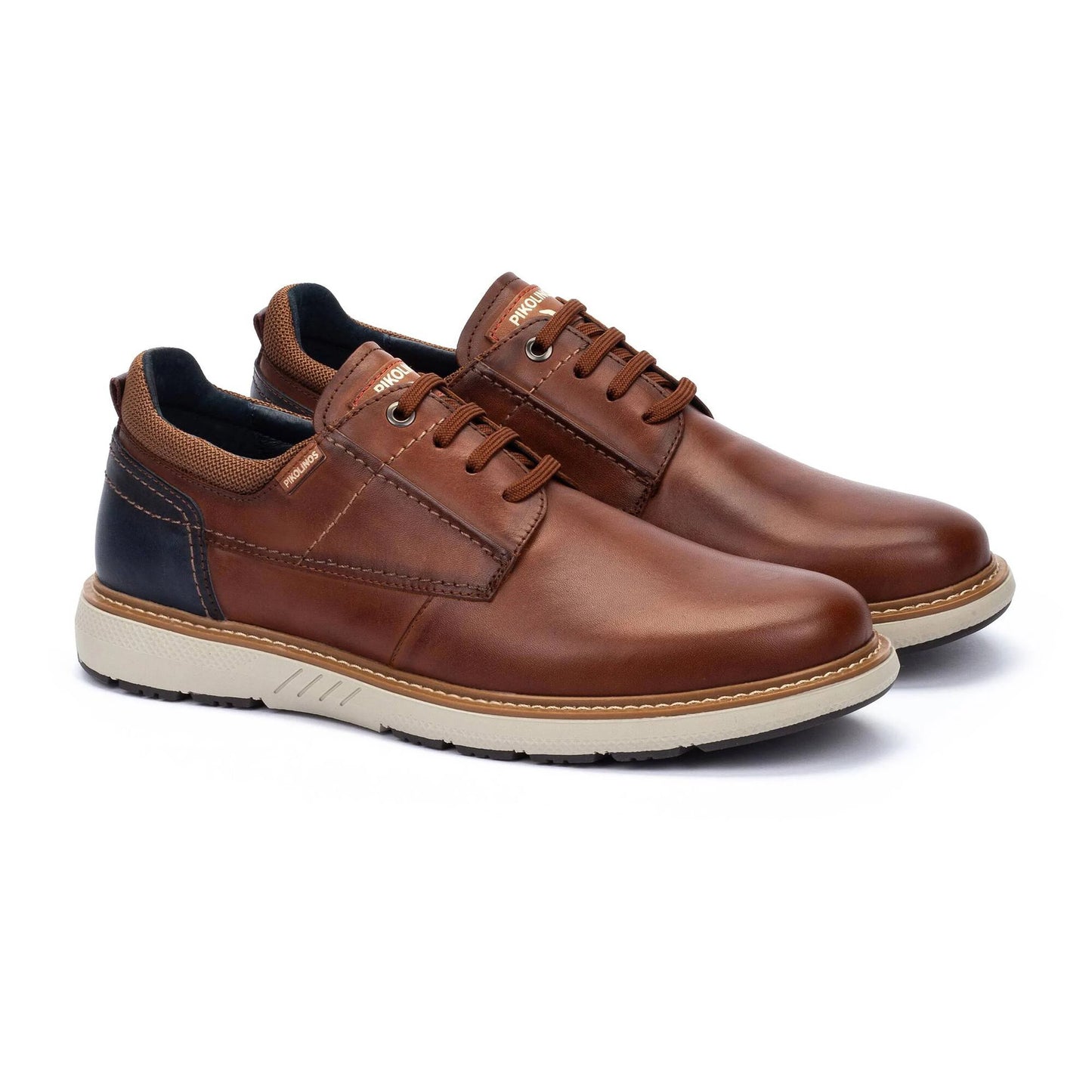 Pikolinos Men's Bilbao M8D-4292C1 Leather Lace-Up Trainer Shoes Cuero Brown