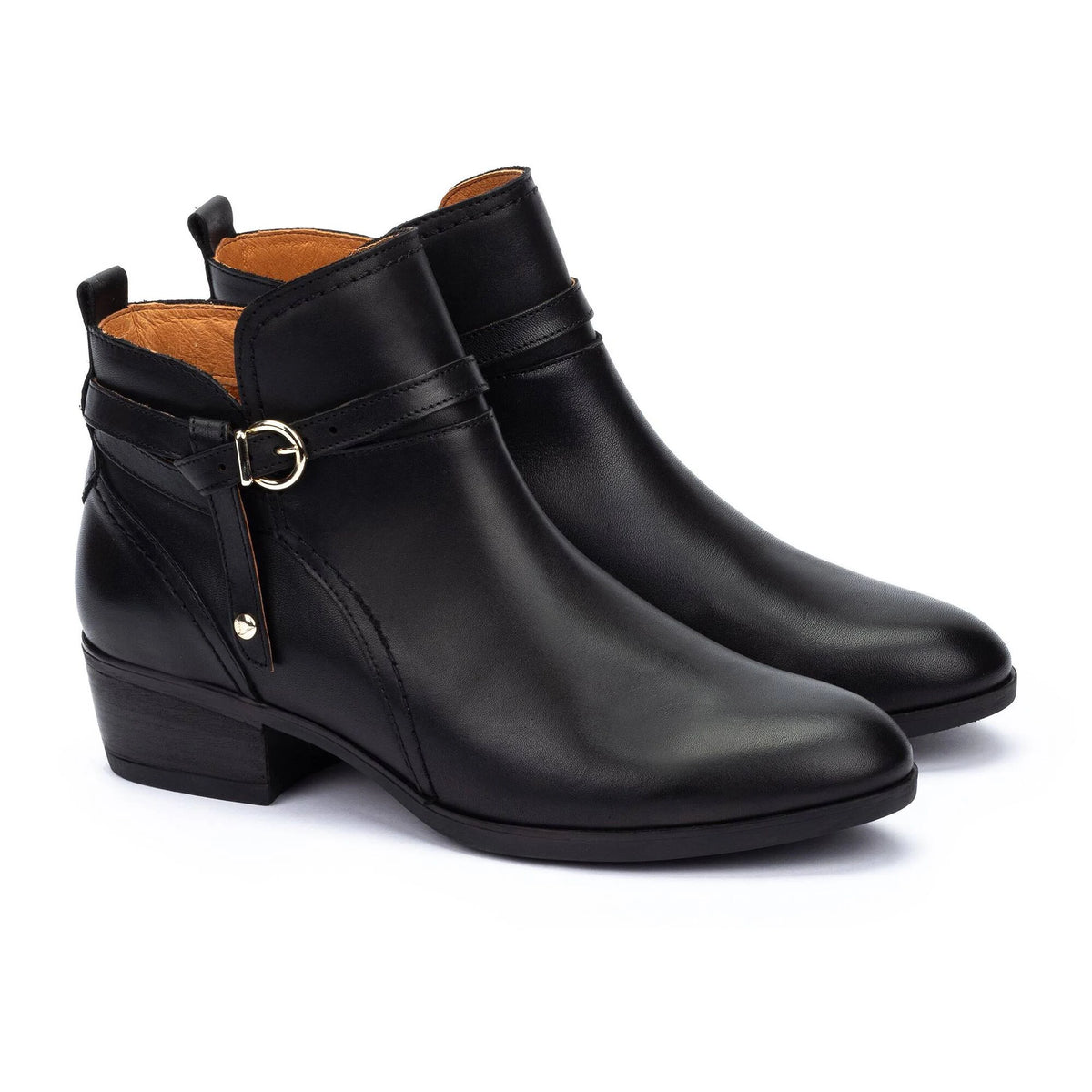 Pikolinos Women's Daroca W1U-8901C1 Leather Heeled Ankle Boots Black