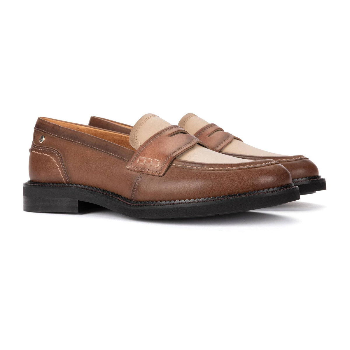 Pikolinos Women's Deva W2L-3959C1 Leather Loafer Shoes Cognac Brown