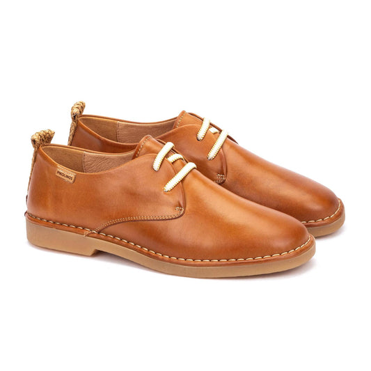 Pikolinos Women's Noia W5W-4535 Leather Lace-Up Shoes Brandy Brown