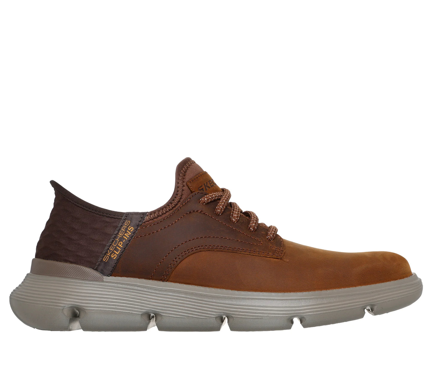 Skechers Men's 205046/CDB Slip-ins: Garza - Gervin Leather Sneakers Dark Brown