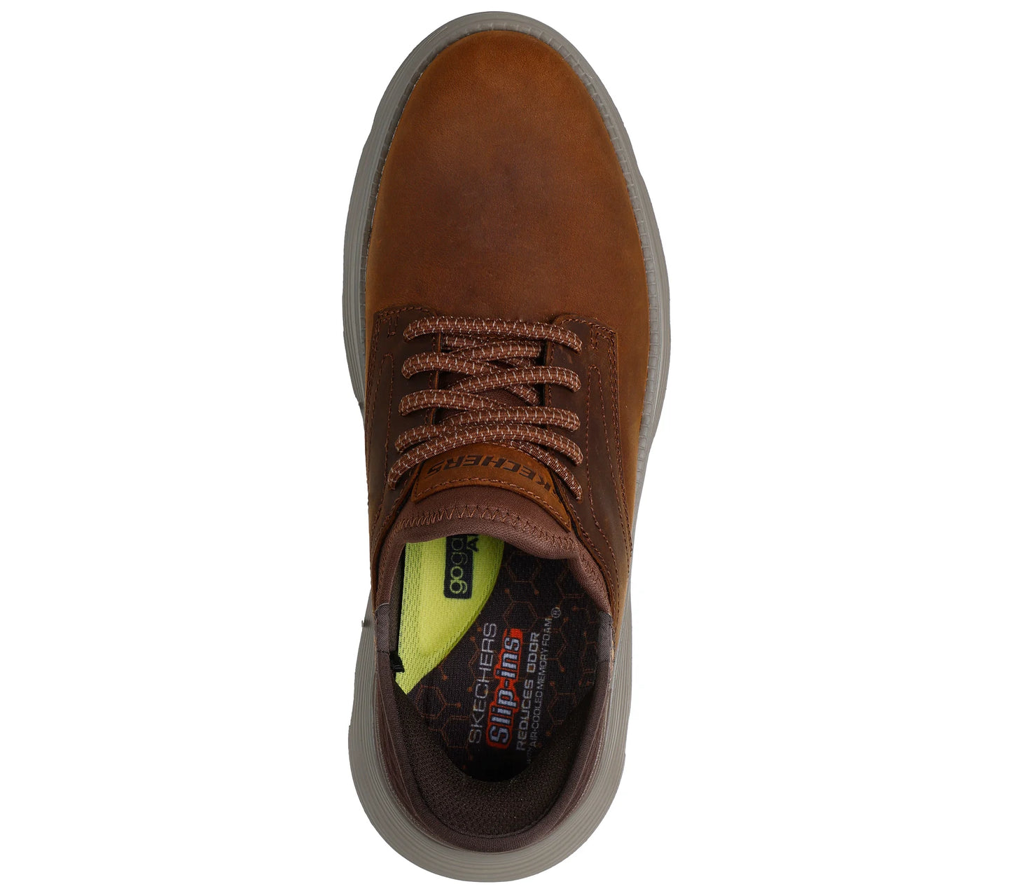 Skechers Men's 205046/CDB Slip-ins: Garza - Gervin Leather Sneakers Dark Brown