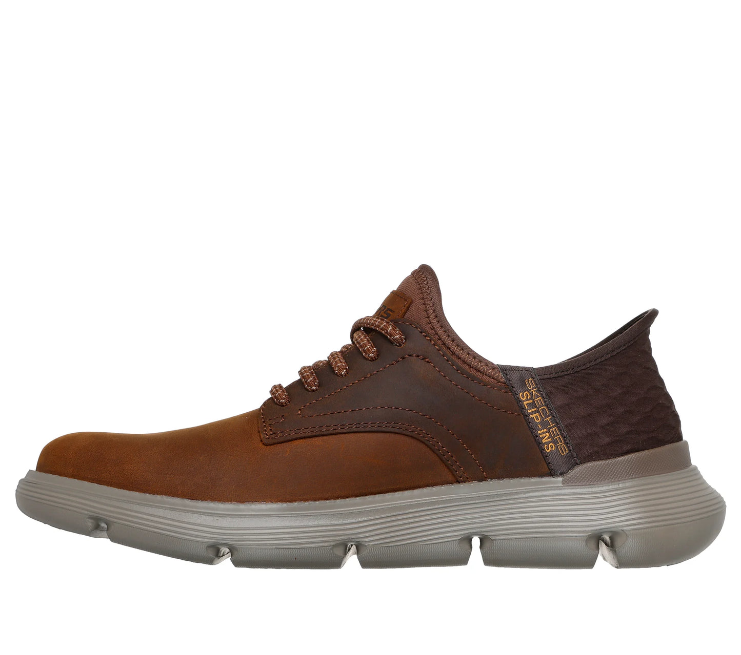 Skechers Men's 205046/CDB Slip-ins: Garza - Gervin Leather Sneakers Dark Brown