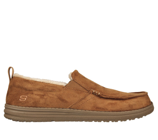 Skechers Men's 210355/BLK Relaxed Fit: Melson - Willmore Slippers Tan Brown