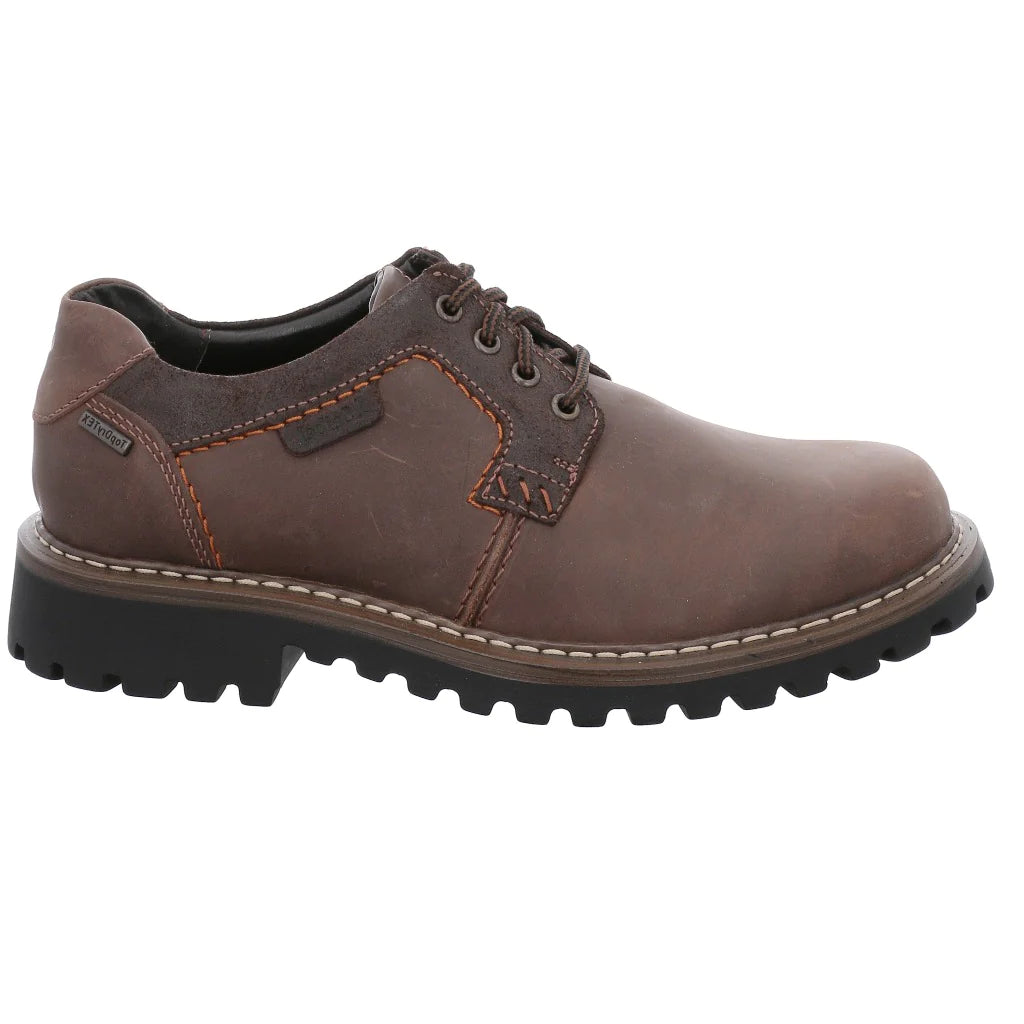 Josef Seibel Men's Chance 08 Waterproof Leather Casual Shoes Moro Brown