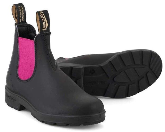 Blundstone Unisex 2208 Leather Chelsea Boots Black / Fuschia