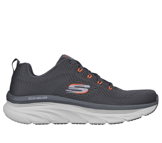 Skechers Men's 232364/CCOR Relaxed Fit: D'Lux Walker - Meerno Trainers Charcoal Orange