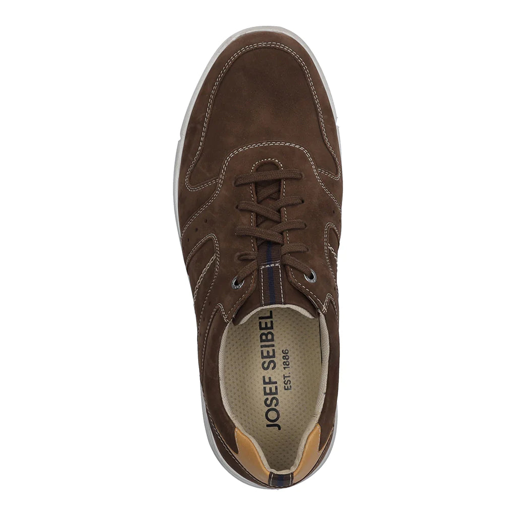Josef Seibel Men's Enrico 28 Leather Casual Shoes Brandy Brown