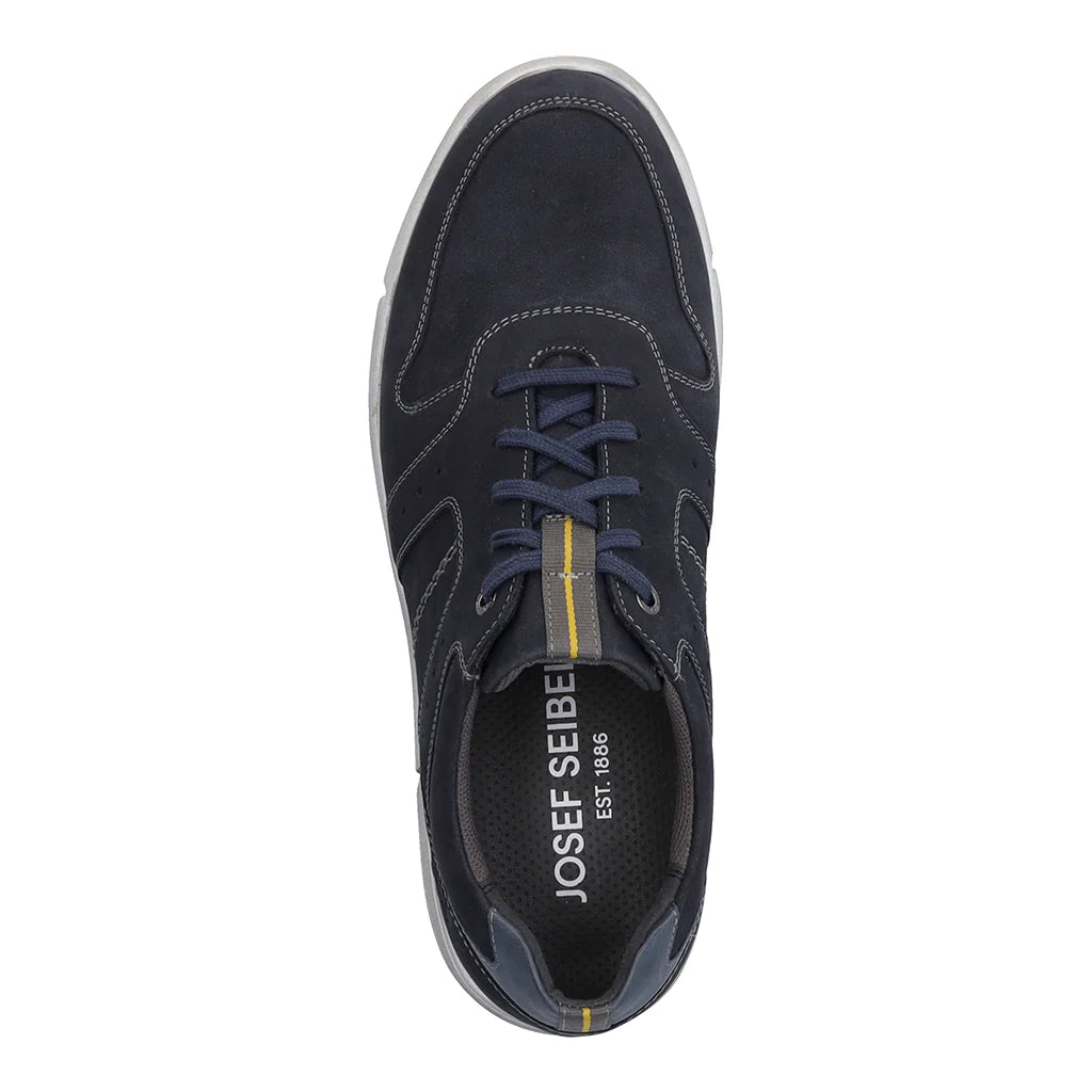 Josef Seibel Men's Enrico 28 Leather Casual Shoes Indigo Blue