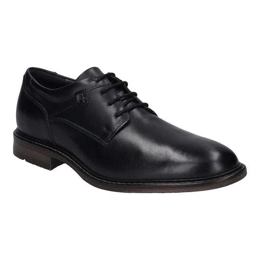 Josef Seibel Men's Earl 05 Leather Plain Toe Lace Shoes Black