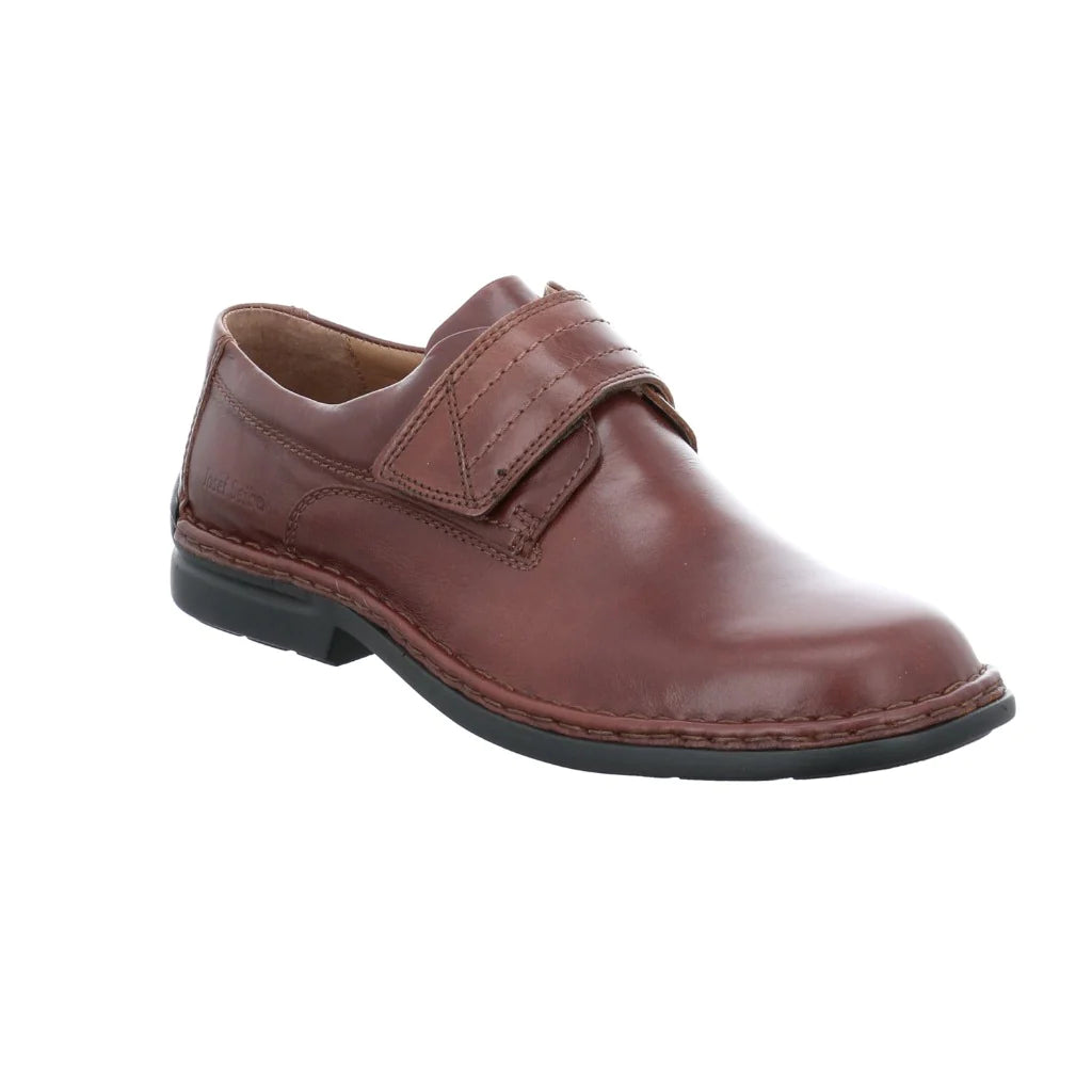 Josef Seibel Men's Vigo 09 Leather Strap Shoes Brandy Brown