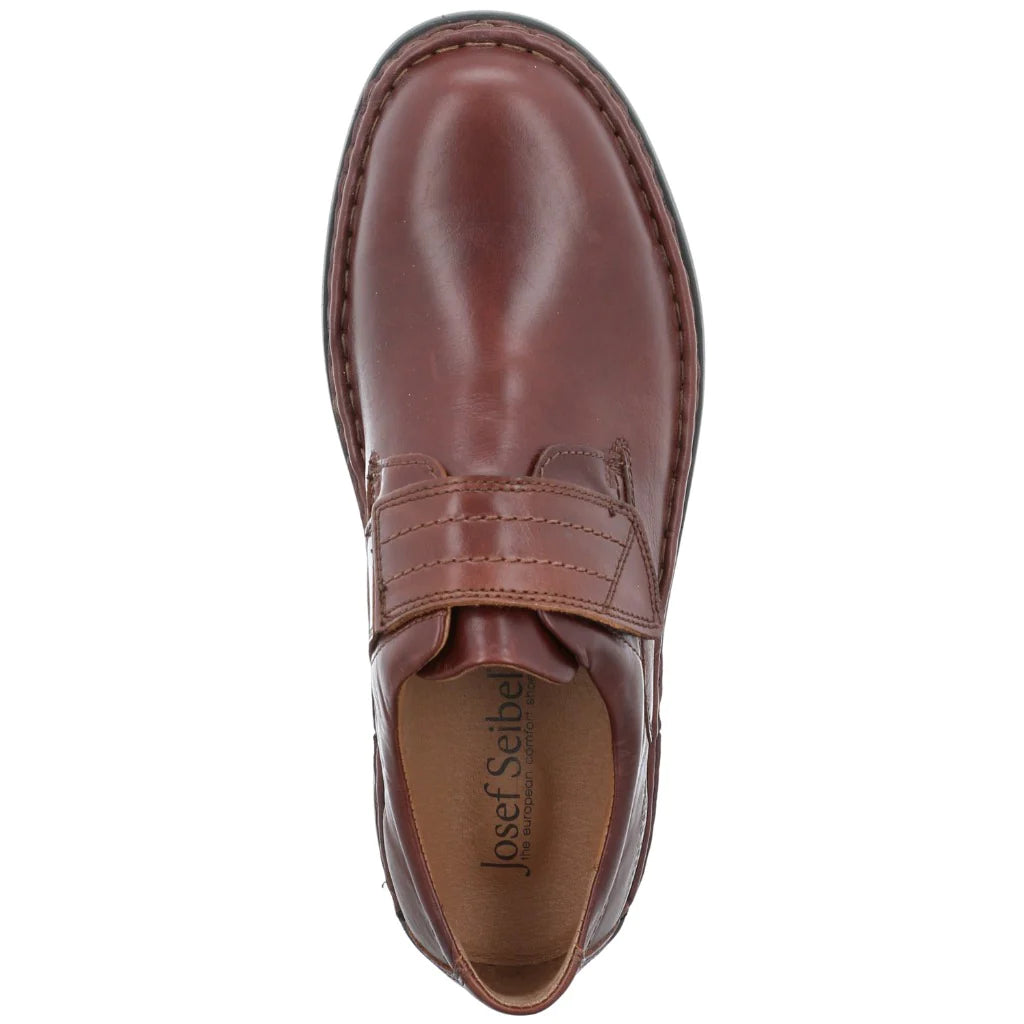 Josef Seibel Men's Vigo 09 Leather Strap Shoes Brandy Brown