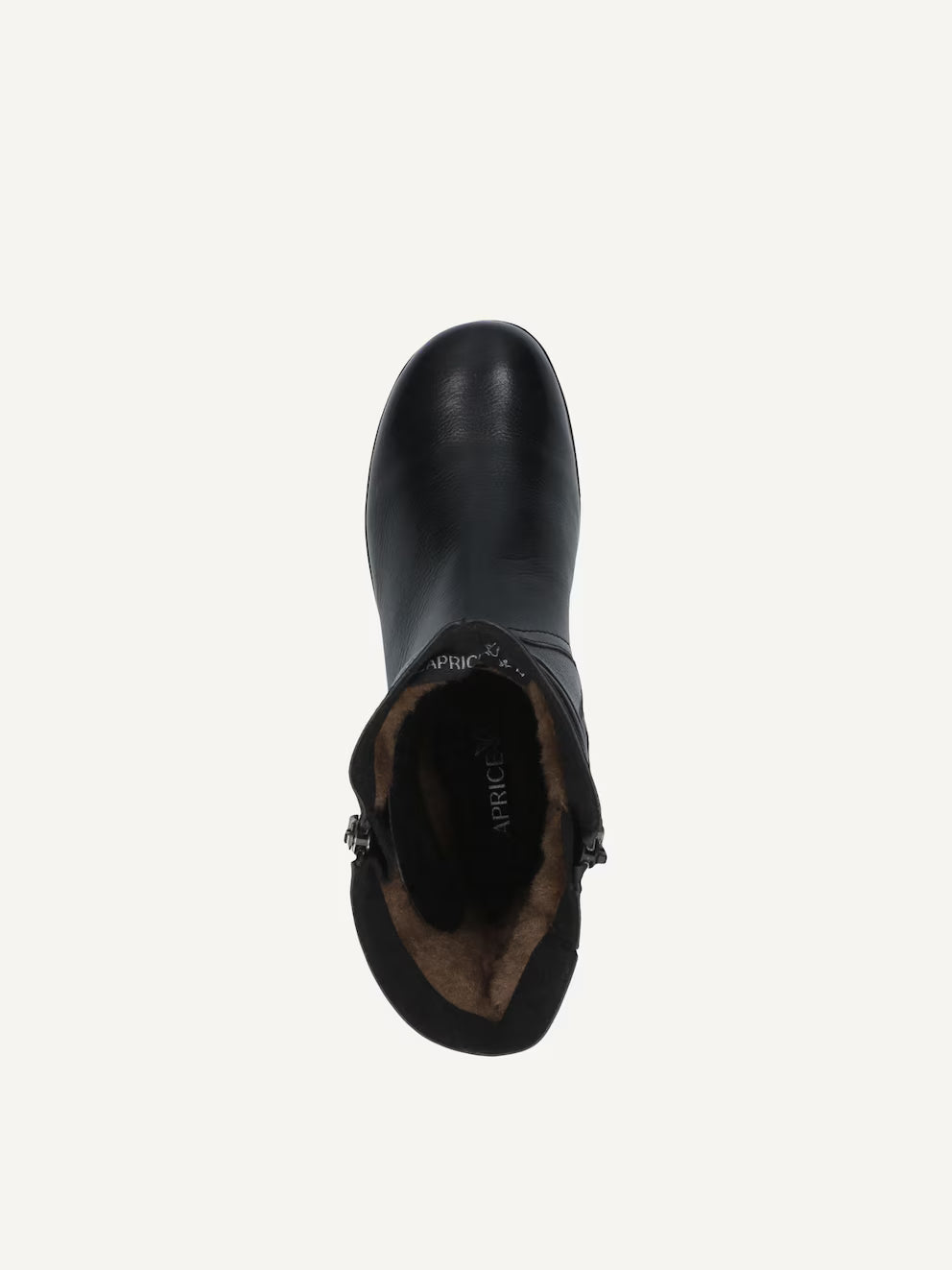 Caprice Women's 9-26456-43 Leather Zip Ankle Boots w/Lining Black Nappa