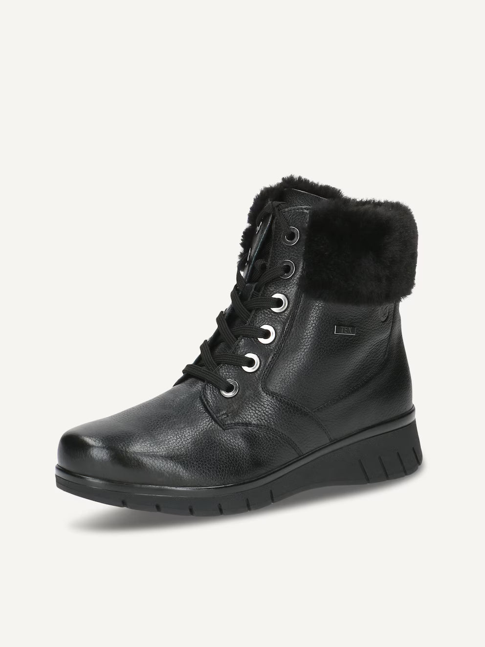 Caprice Women's 9-26209-43 Leather Ankle Boots w/Lining Black Nappa