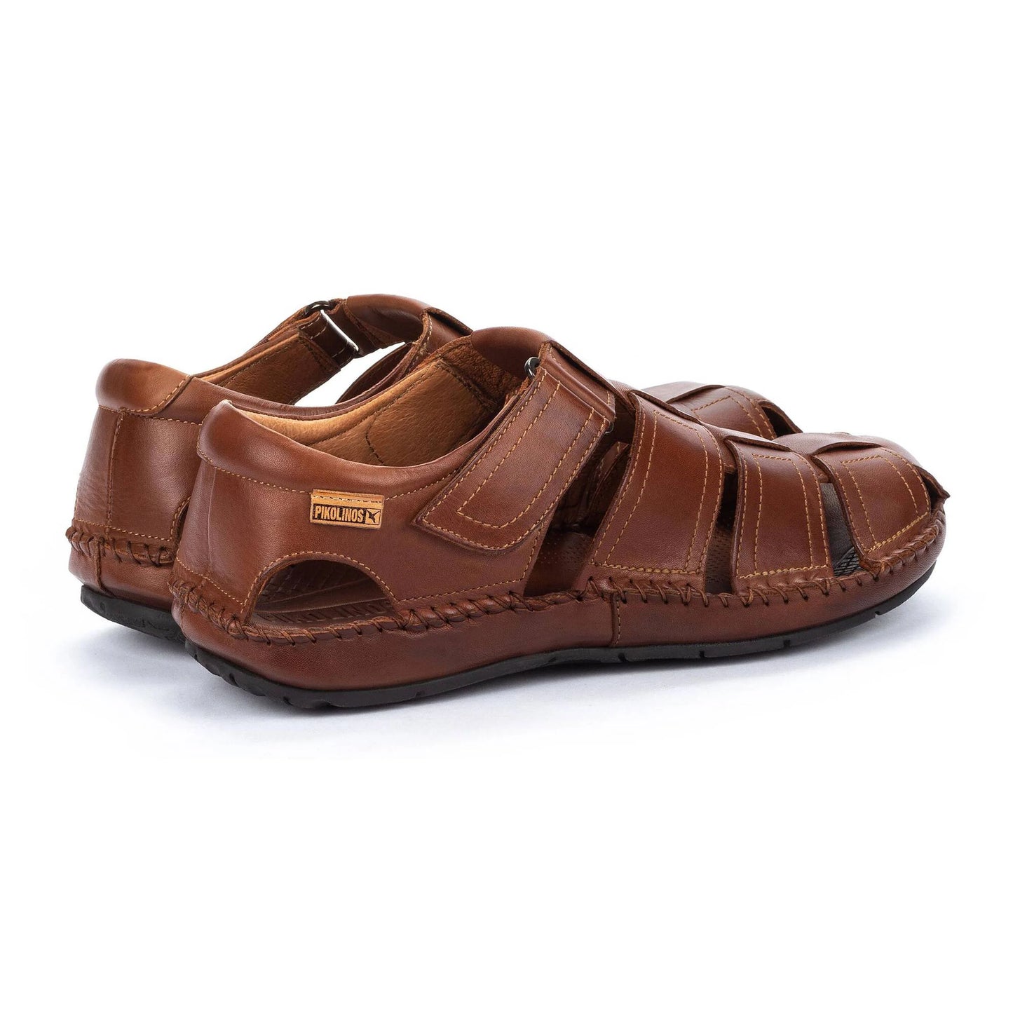 Pikolinos Men's Tarifa 06J-5433 Leather Flat Sandals Cuero Brown