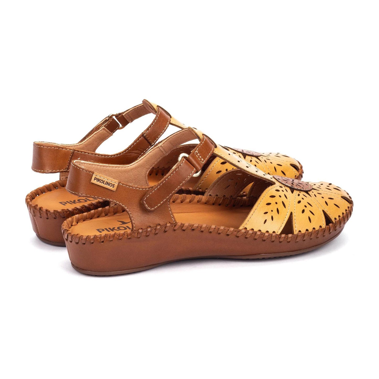 Pikolinos Women's P. Vallarta 655-0841C1 Leather Sandals Vainilla Yellow