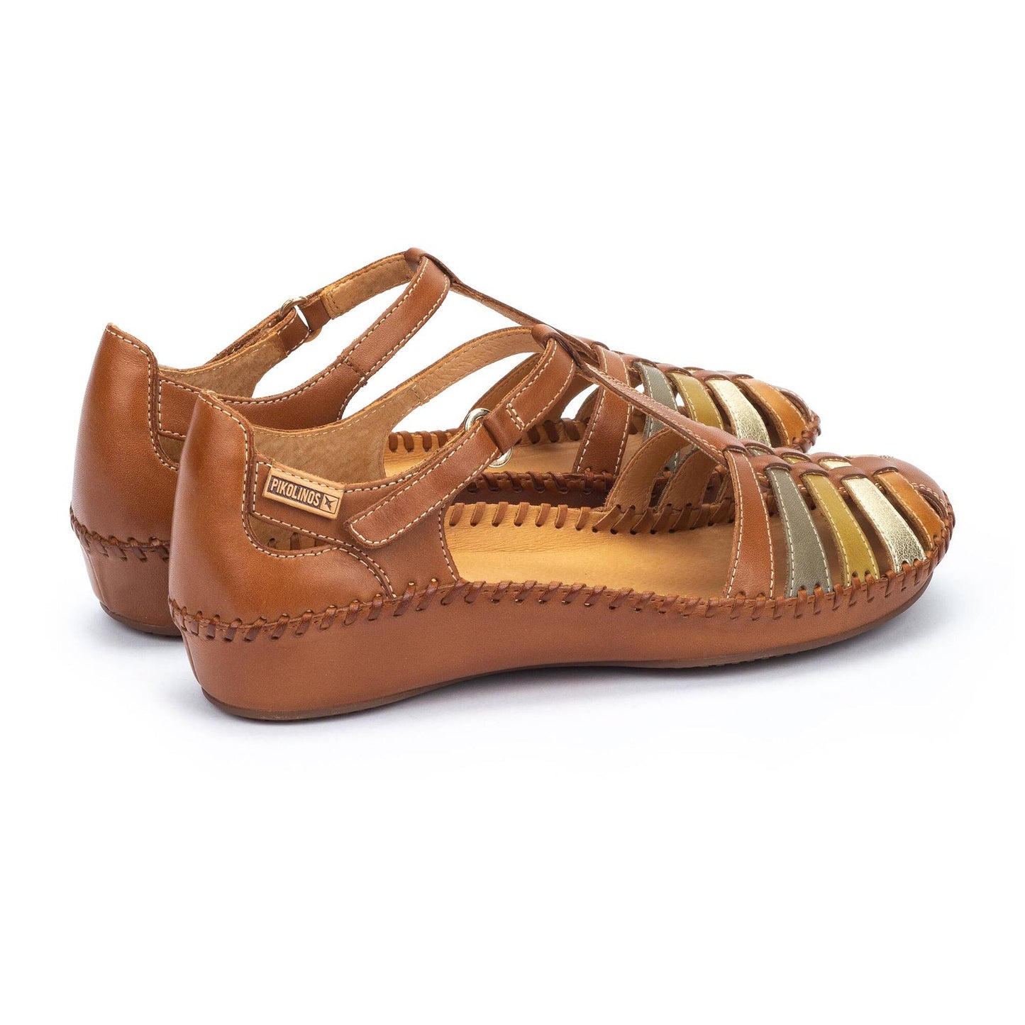 Pikolinos Women's P. Vallarta 655-0843C4 Leather Sandals Brandy Brown