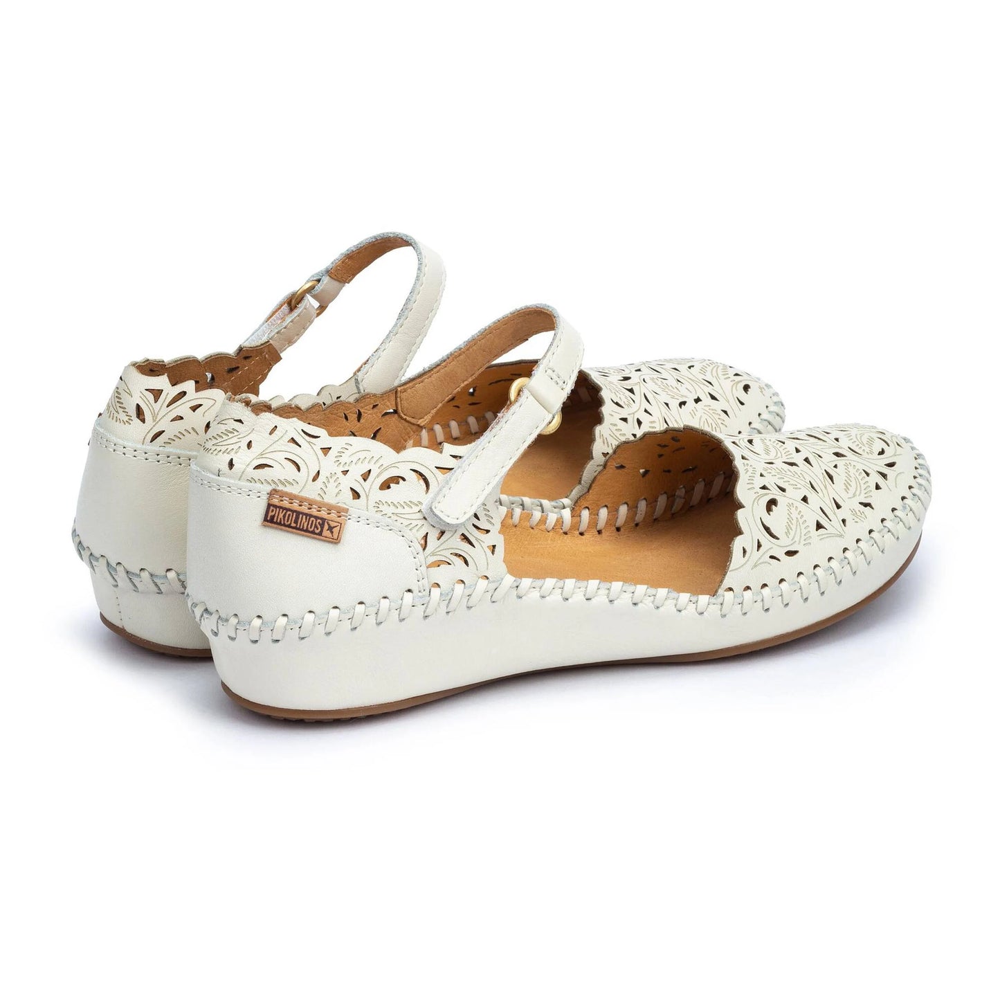 Pikolinos Women's P. Vallarta 655-0906 Leather Sandals Nata Beige