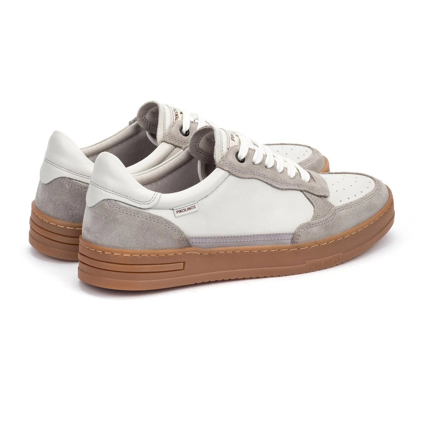 Pikolinos Men's Xativa M1K-6383C2 Leather Lace-Up Trainers Espuma White