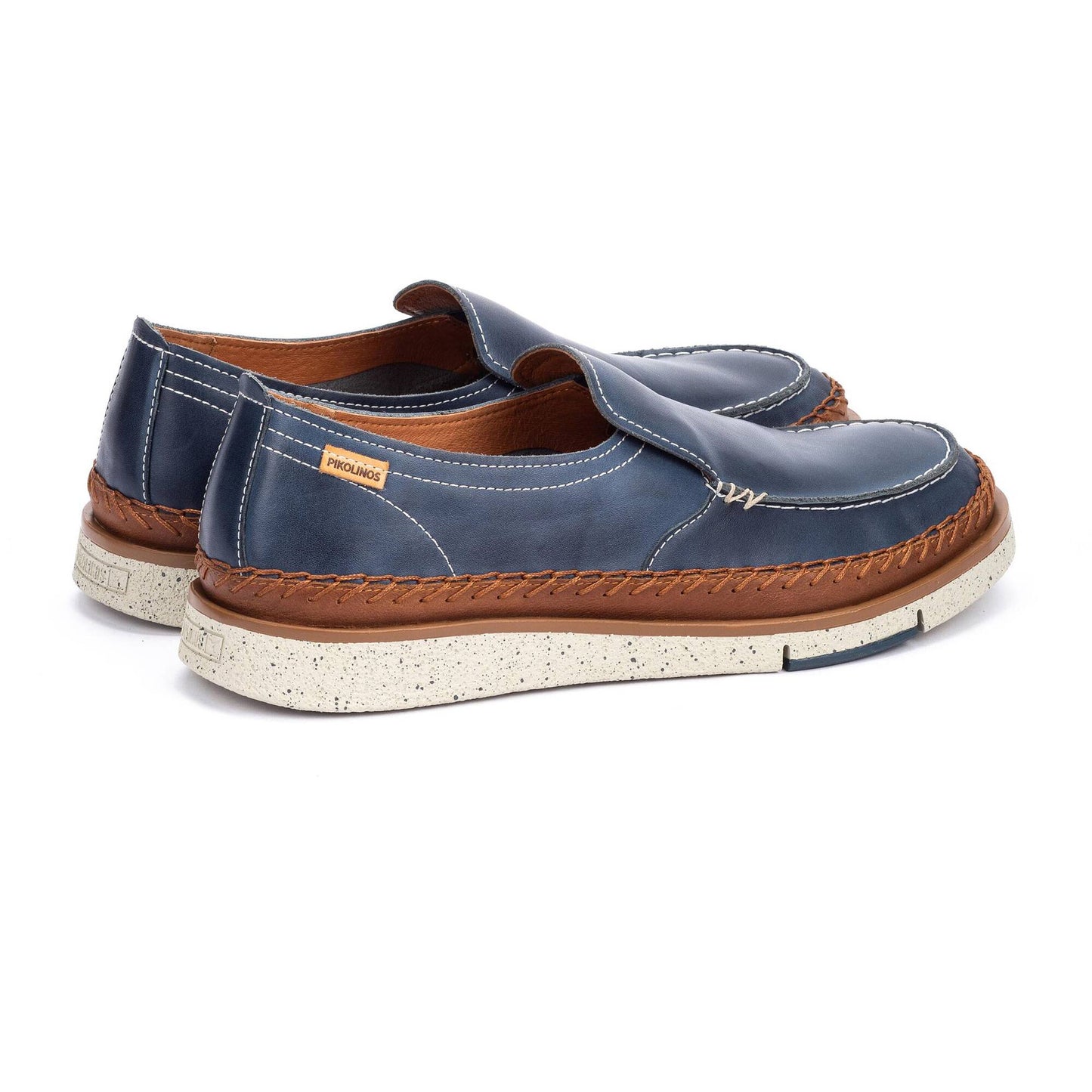 Pikolinos Men's San Juan M6L-3085C1 Leather Moccasin Shoes Blue