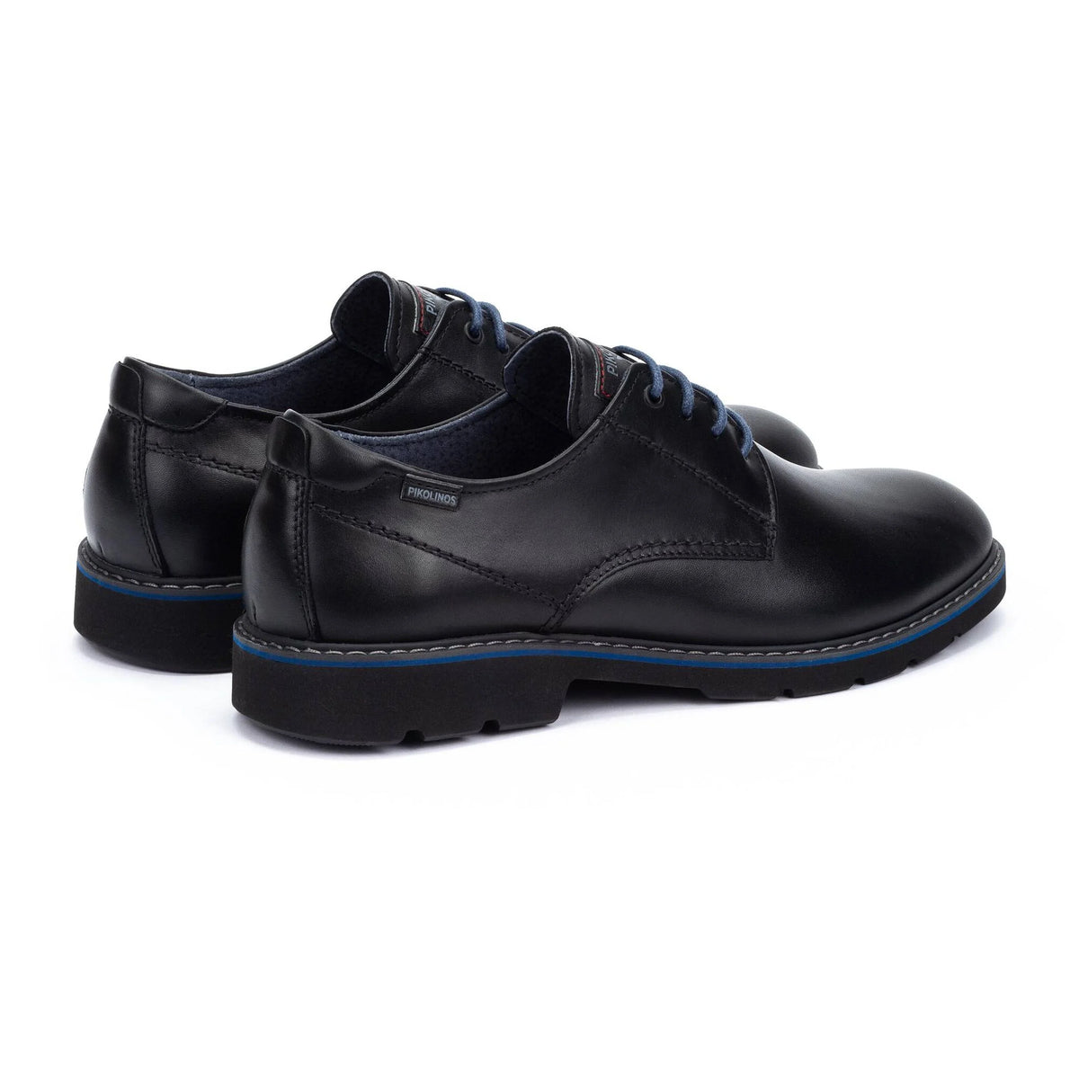 Pikolinos Men's Alarcon M7D-4289 Leather Lace-Up Shoes Black