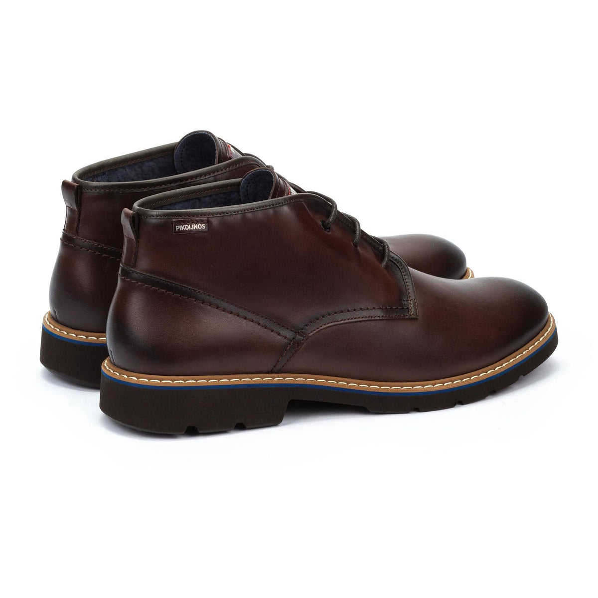Pikolinos Men's Alarcon M7D-8054C1 Leather Lace-Up Ankle Boots Olmo Brown