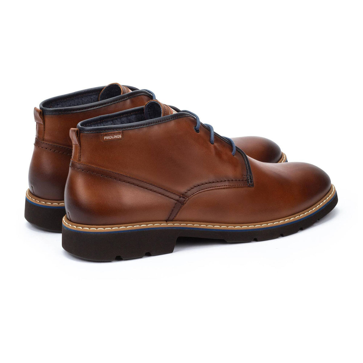 Pikolinos Men's Alarcon M7D-8054C1 Leather Lace-Up Ankle Boots Cuero Brown